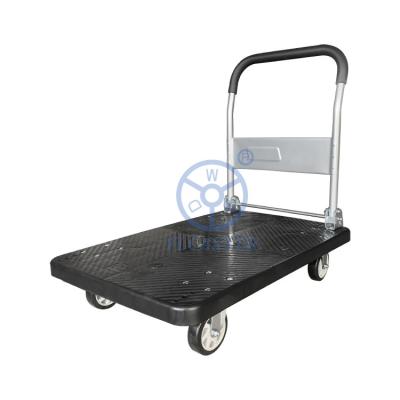 880lbs do trole dobrável plástico preto da plataforma da capacidade 90x60cm OEM resistente