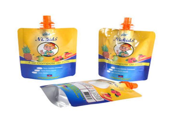 Sterilization Milk / Water Stand Up Pouch With Spout Food Grade 10 Colors
