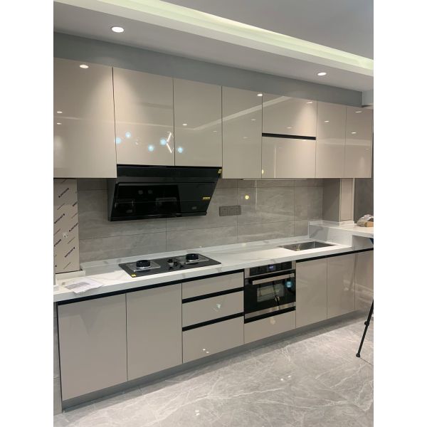 Laminate Kitchen Cabinets Full Set Home Furniture With Stainless Steel Sinks