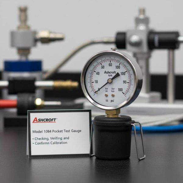 Ashcroft  The 1084 pocket test gauge is used for checking, verifying, and confirming the calibration of key positions, making it an ideal choice for accurate and reliable pressure measurement proces