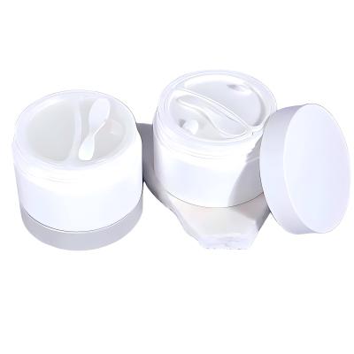 50+50g PP Plastic Cream Jar with No Mechanical Issues and Gentle on Delicate Formulas