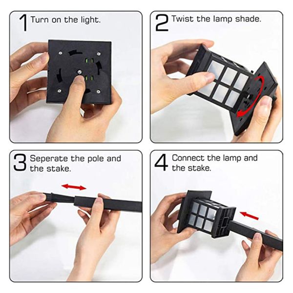 8-Hour Working Lifetime Solar Lights Led Insert for Lawn Lamp in Small Palace Garden