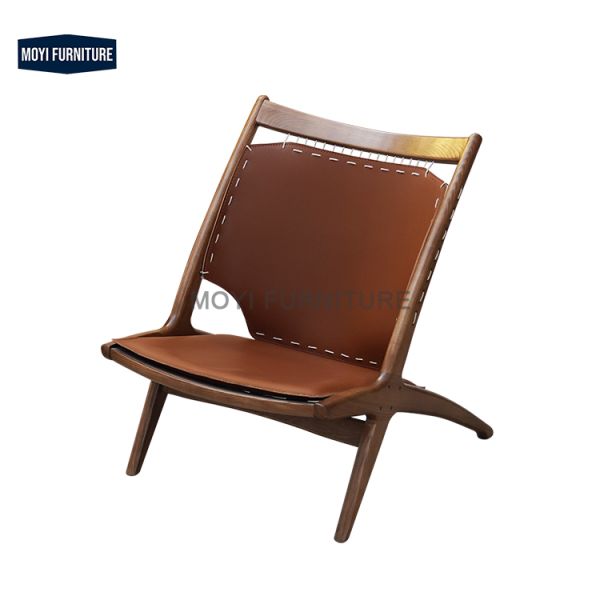 end Nordic Single Wooden Chair Sofa Casual Living Room Balcony Home Furniture Backrest Designer Simple Modern