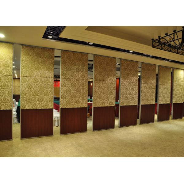 Folding Operable Partitions , Office Aluminum Sliding Doors , Room Dividers For Hotel