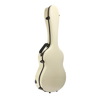 Marfim clássico da caixa da guitarra da fibra de vidro de 39 polegadas