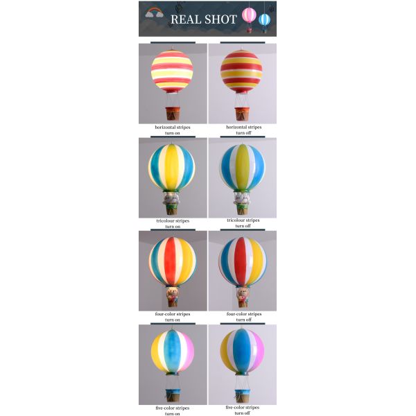 JYLIGHTING Современная северная детская комната Сериальный потолок Свет Мультфильм Цветный воздушный шар Подвесок Творческий детский сад