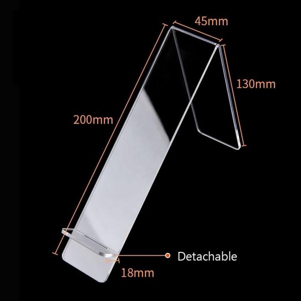 Clear Support Shoe Acrylic Stand Props Display Sandals Elastic Lace PMMA Shoe Racks For Store