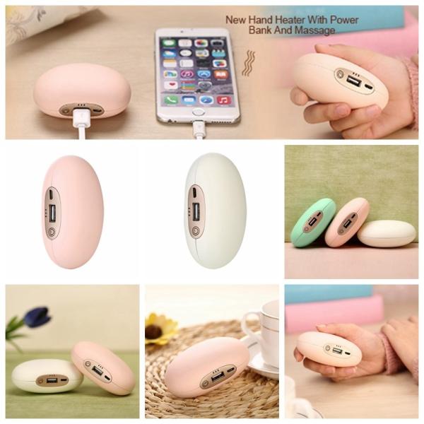 Mini pea pocket Hand Heater With Power Bank Vibration body Massage SW-398