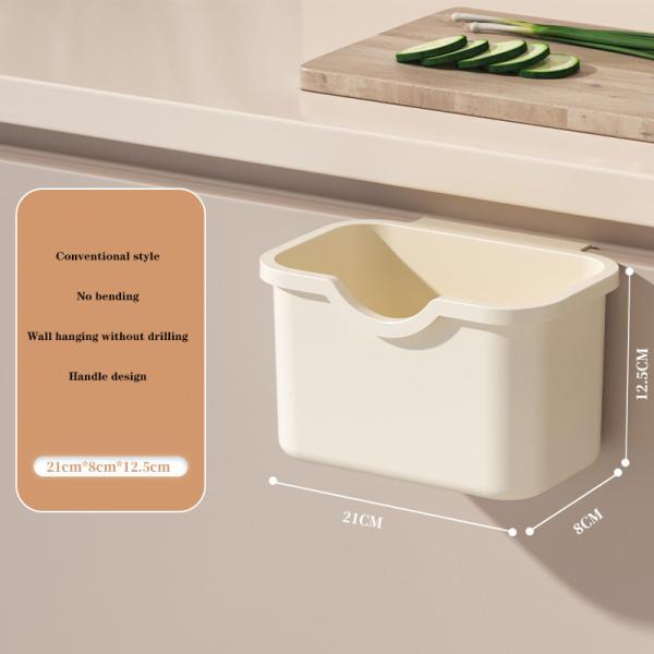 Load-Bearing Strong Hanging Household Trash Can Kitchen Preferred Non-Punching Bent Wall Hanging Trash Can