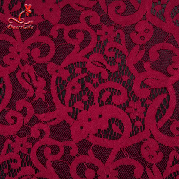2019 Hot African Lace Fabric High Quality Red Lace Fabric For Garment