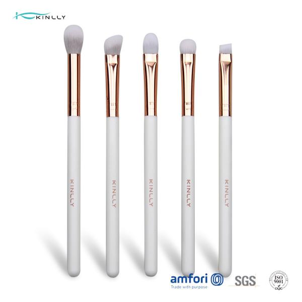 Brosses molles de maquillage de plastique d'ODM du poil 5PCS