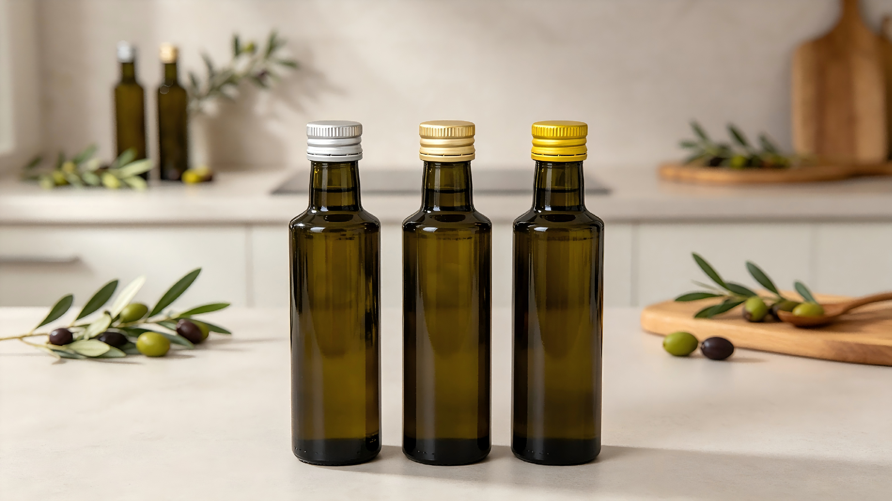 Aluminium Screw Cap 31.5mm PE Pourer Insert Olive Oil Bottle FDA Approved BPA Free