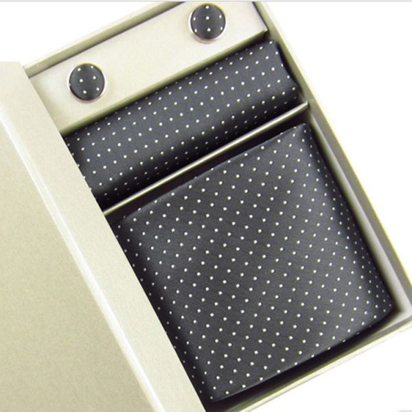 100% Silk woven Men's Business gift necktie set
