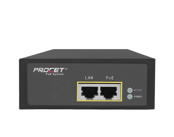 Overcurrent Protection 10G PoE Injector 55Vdc 1100mA 60W