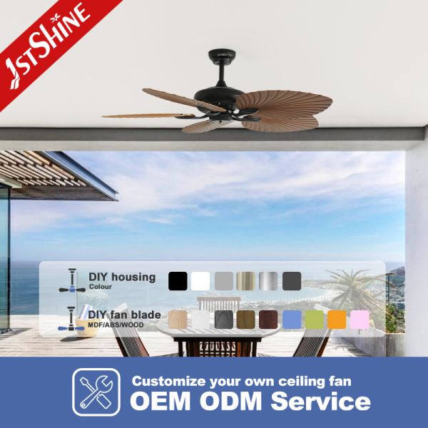 52 inches Tropical Ceiling Fan ndash Tropical Aesthetic Meets Functional Airflow ndash 5 ABS Blades DC Motor Remote Control
