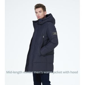 Chaqueta de Invierno Pesada de Hombres con Cuchillos de punto Chaqueta de Invierno de Hombres de Lana con Cuatro Bolsillos