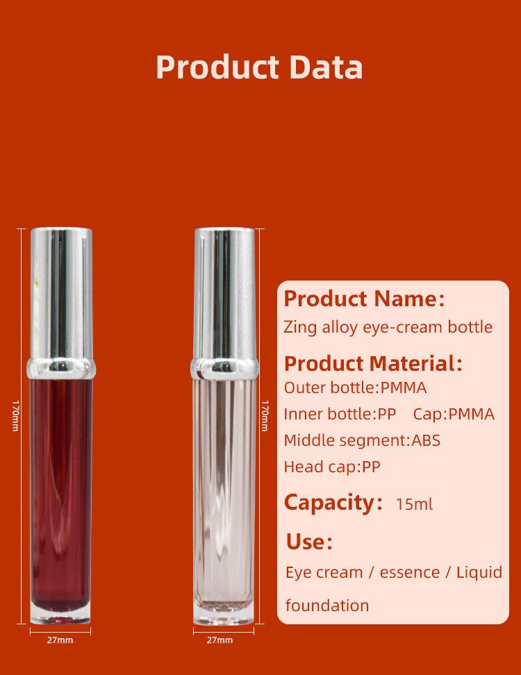 Изготовленный на заказ пластиковый безвоздушный насос 15ml разливает аппликатор по бутылкам массажа сыворотки глаза