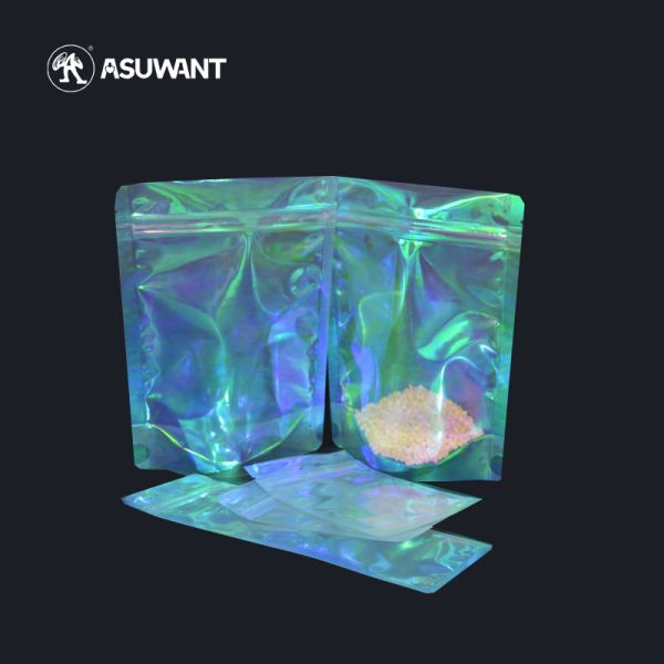 MOPP Hologram Transparent Rainbow Film Bags Plastic Holographic Pouches