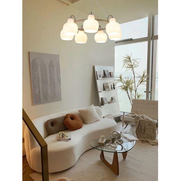Modern White Gold Silver Metal Chandelier Home Foyer Restaurant Bedroom Ring Crown Chandelier(WH-MI-338)