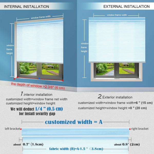 Customized Bathroom Anti UV and Heat Insulation Electric Motorized Shangrila Blinds