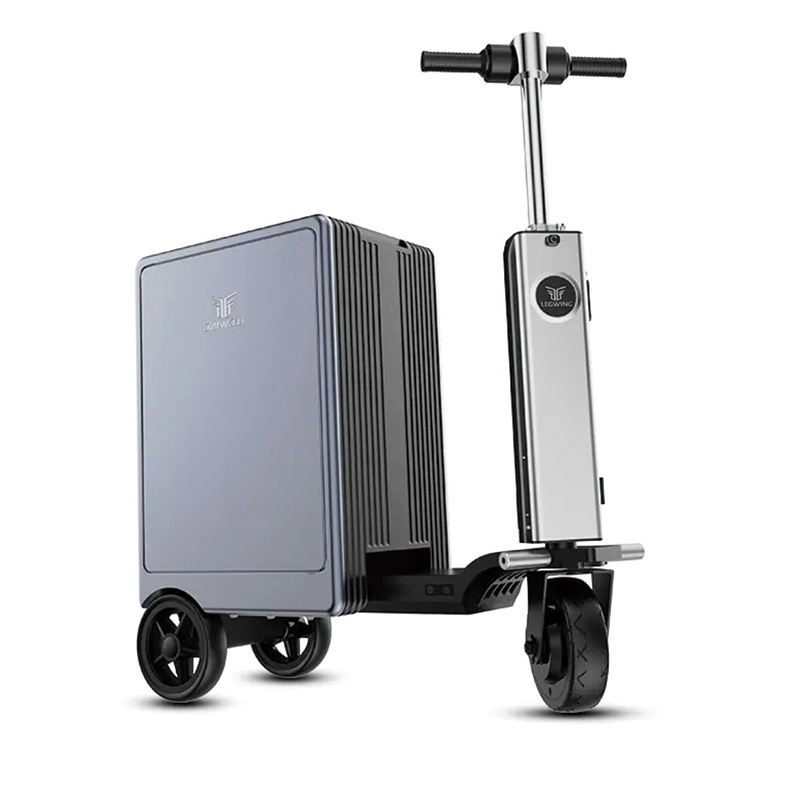 20-Inch Electric Skateboard Luggage Smart Rideable Carry-On Suitcase with 20-Inch Rotating Wheels Lightweight Aluminum Suitcase