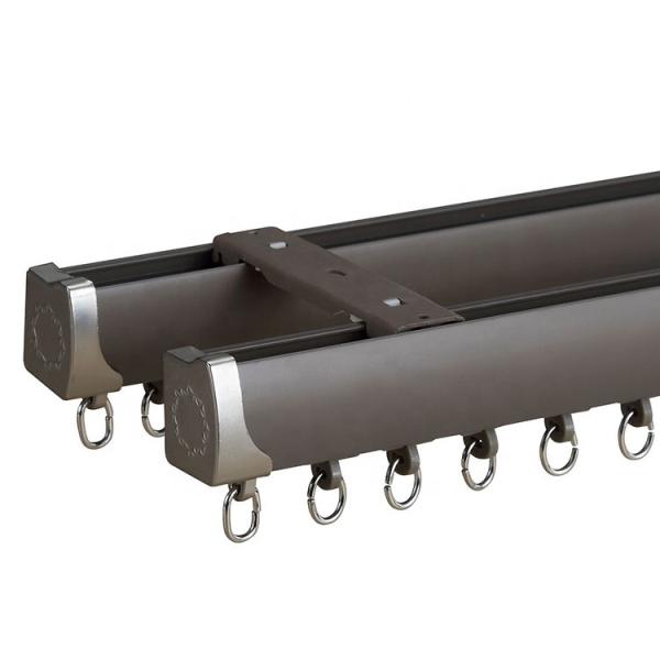 cordless heavy duty ceiling nano ultra glider single aluminum curtain rails and rod