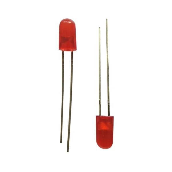 5mm Red Diffused LED Lamp Diode Pb Free 1.8v-2.4v LED Without Edge