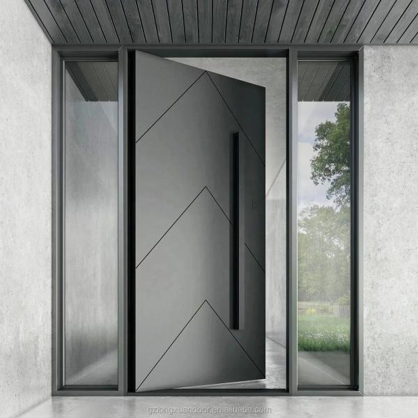 Modern Black Solid Wood Internal Doors 2.1m Height Space Saving