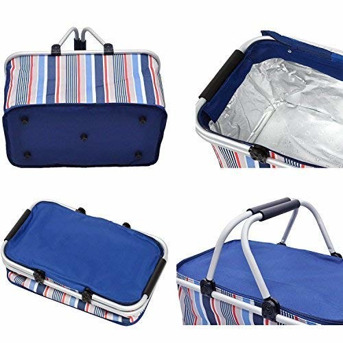 Hot & Cold Insulated Cooler Tote Bagswith Shoulder Strap Foldable Durable
