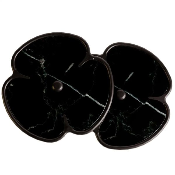 Wooden Round Marble Center Table For Living Room Clover Design