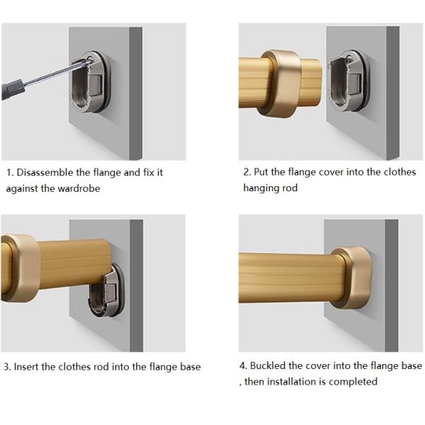 Antique Furniture Fittings Hardware 16x32mm Tube Holder Bracket