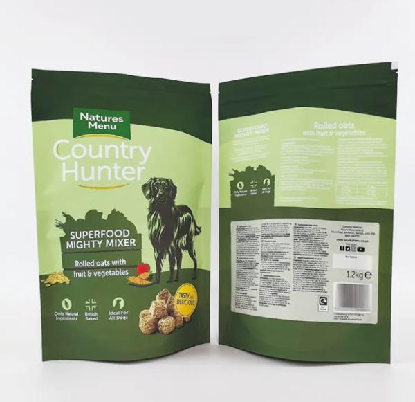Custom Printed Plastic Bag Big Size 5kg 10kg 15kg Stand Up Pouch Mylar Reusable Zipper Dog Pet Food Packaging Bags