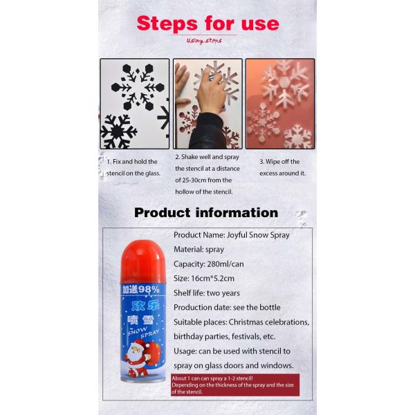 Party Foam Snow Spray Winter Birthday Christmas Celebration Car Snow Foam Sprayer