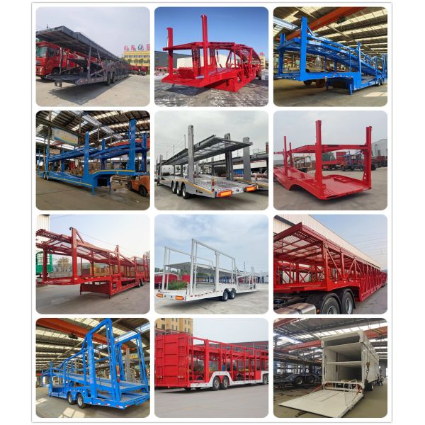 Car Truck Trailer Vehicle Carrier Semi Trailers Hydraulic Floor SUV Carrier Trailers