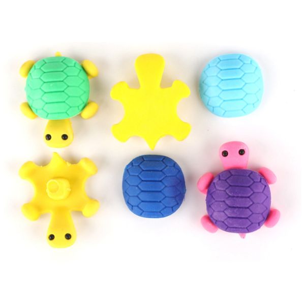 OEM ODM TPR PVC Erasers Kids Stationery supplies 3D Animal, Food, Plant, Vegetables, Fruits  disassembled and assembl