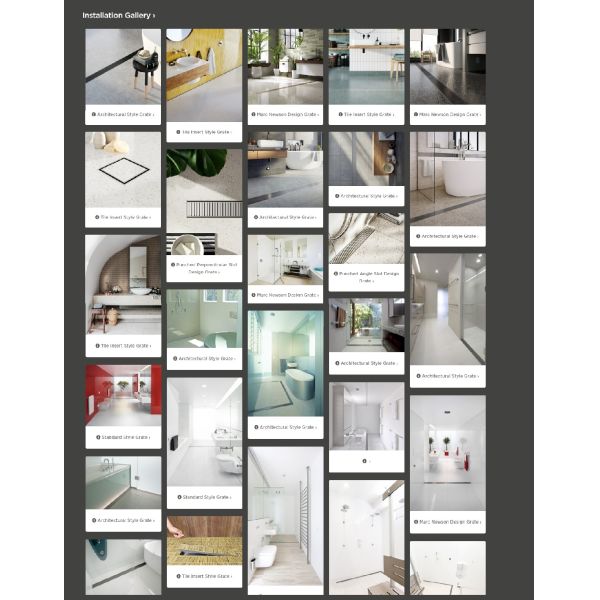 Modern Simple Fashion SS 304 316 Stainless Steel Linear Showroom Floor Drain Invisible