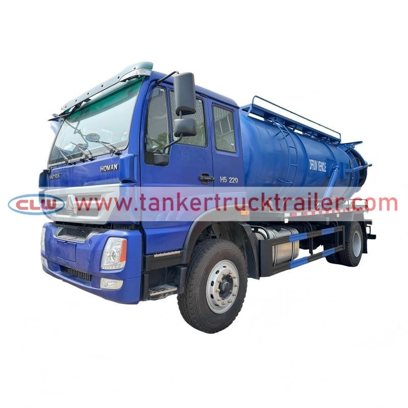 HOWO 4x2 10M3 220hp Wastewater Vacuum Sewage Suction Truck