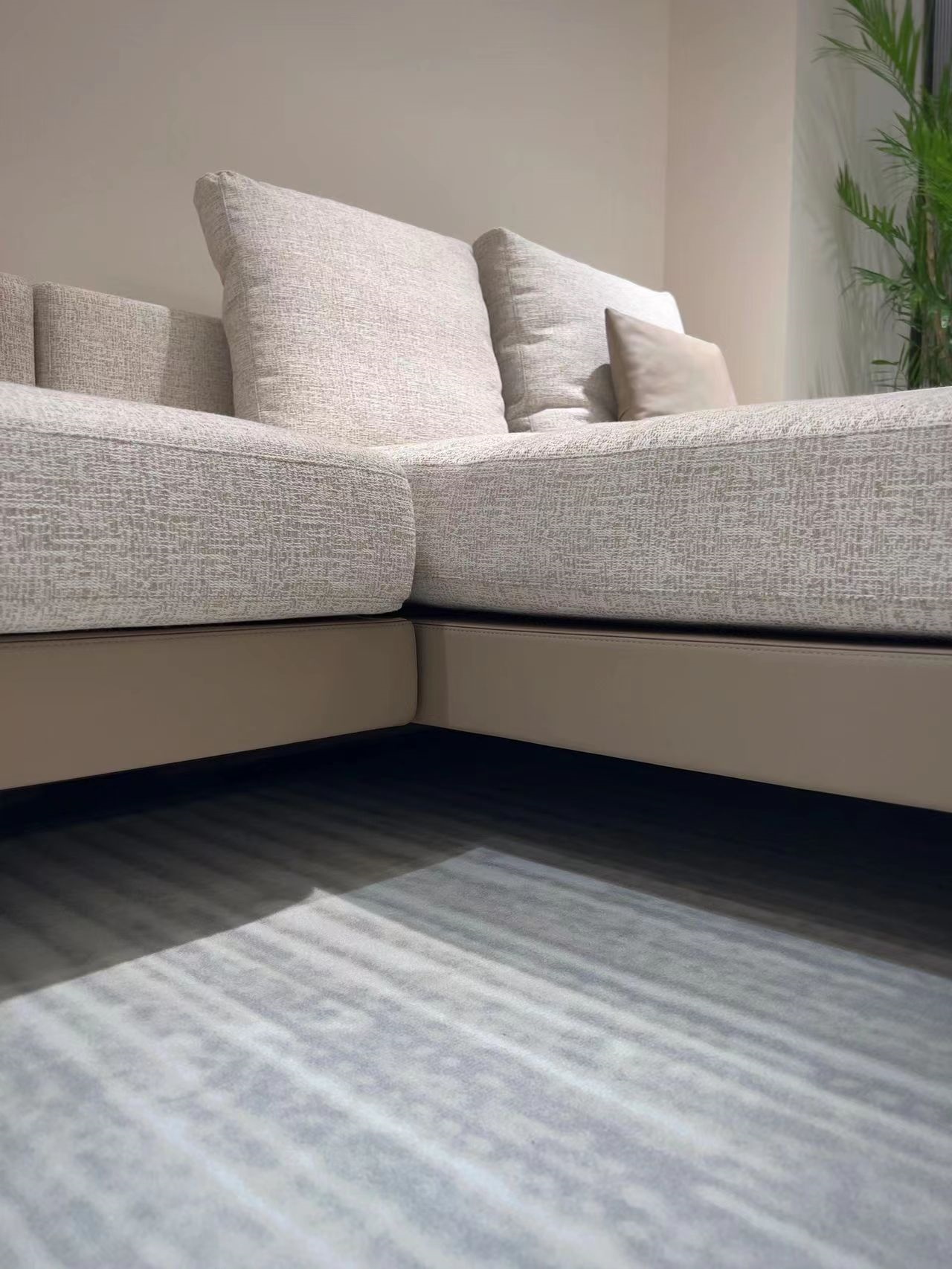 Italian Minimalist Luxury Hotel Furniture Corner Living Room Large Sofa