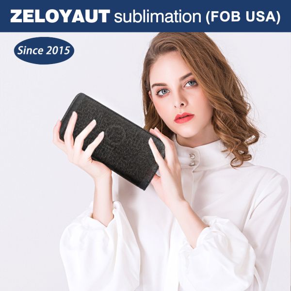 Premium Luxury Sublimation Blanks PU Leather Women's Long Wallet Custom Logo Purse-for Promotional Tote Bags