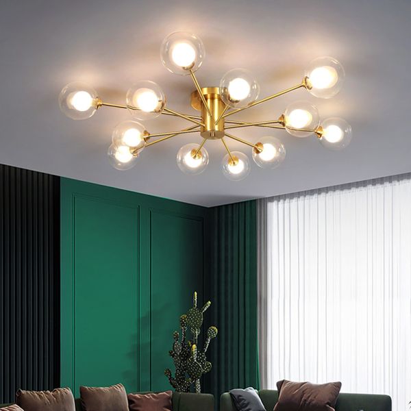 LED Chandelier For Living Room Bedroom Dining Room Kitchen Glass Ball Ceiling Lamp(WH-MI-418)