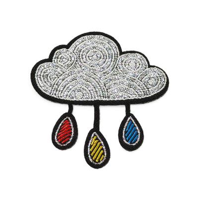Metal Threads Cartoon Embroidery Patch , Washable Custom Fabric Logo Patch