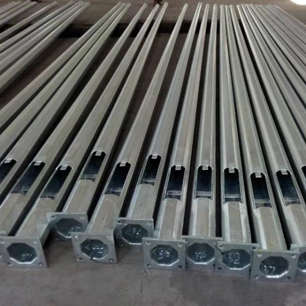 Q235  Steel Lighting Pole Galvanized Coating Solar Lamp Metal Pole For Lights