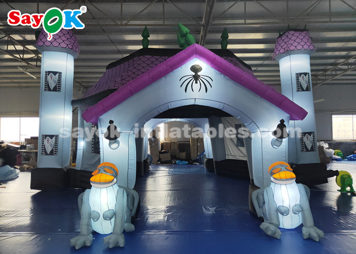 дом ткани 210Д Оксфорда преследовать хеллоуином с раздувной горгульей