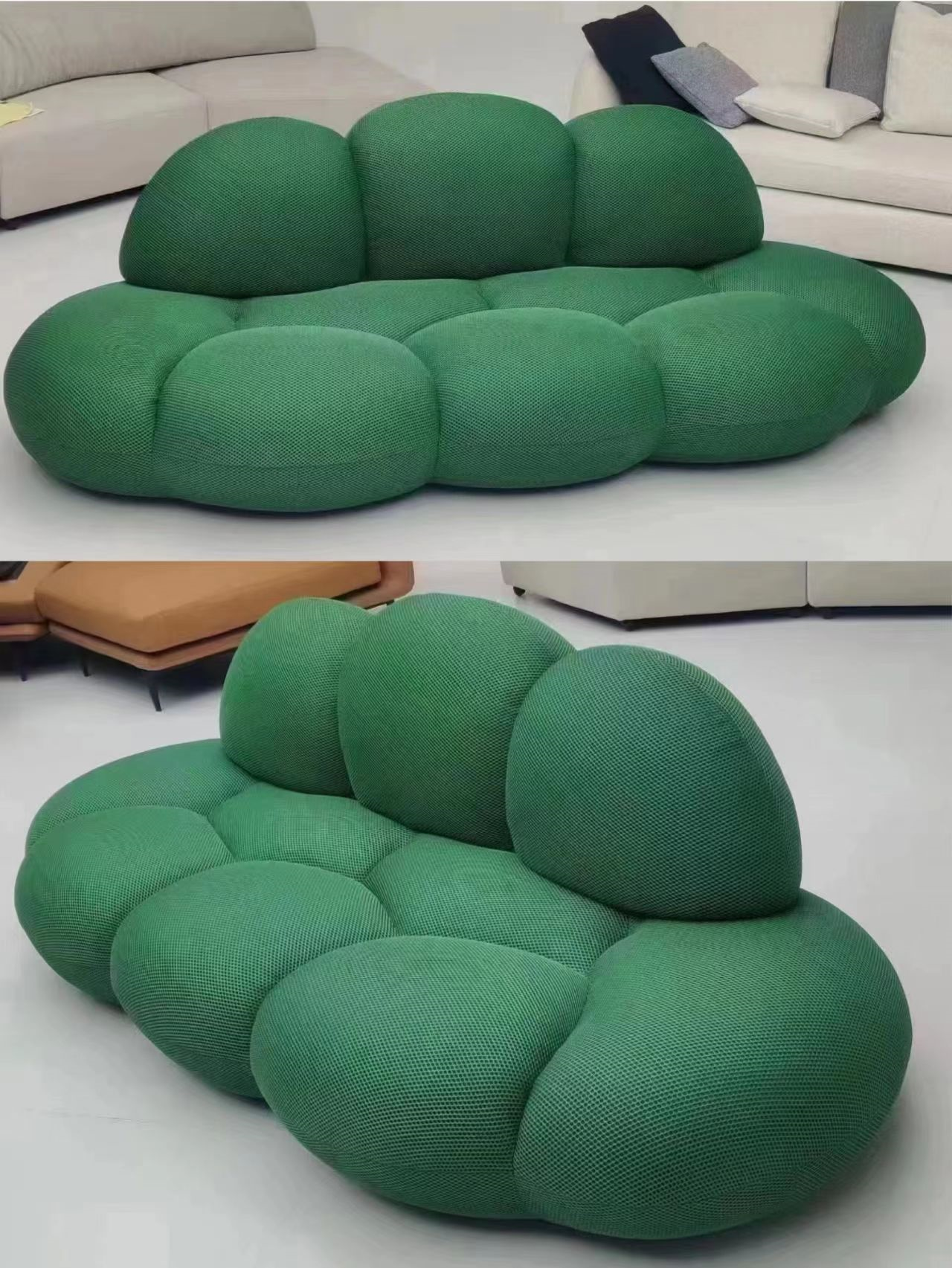 Lamb Wind Hotel Room Sofa Living Room Cream Velvet Sofa