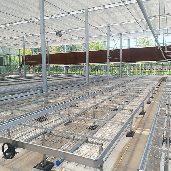 Mesas de invernadero comerciales de malla de alambre ventilada para trabajo pesado para el cultivo de plántulas