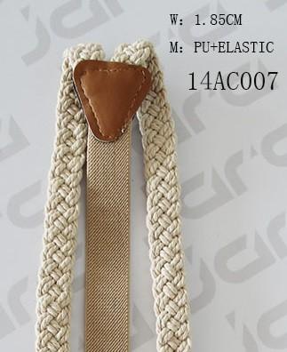 Beige Elastic Tape Mens Fashion Suspenders For Kids Nickel Steel Clip Available