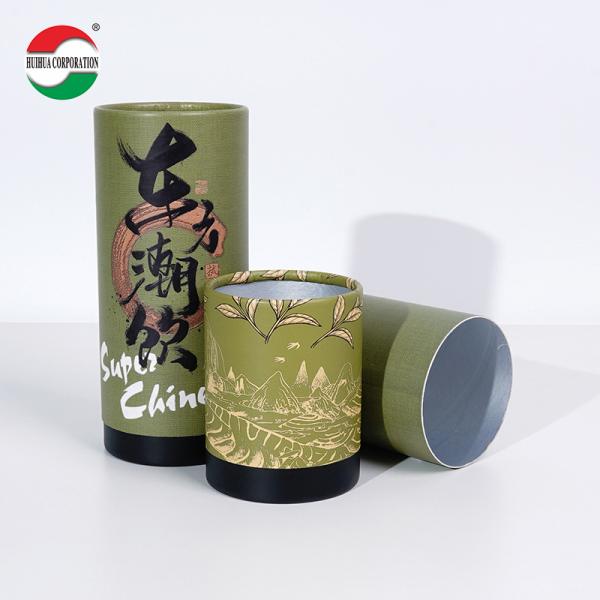 Cylindres de qualité alimentaire Carton papier de thé Emballage en conserve Tubes ronds en papier Canister pour emballage de thé