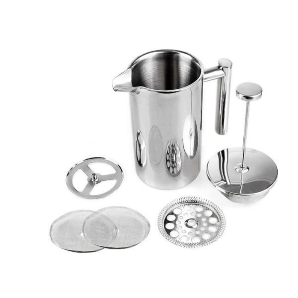 Coffee Plunger 8 Cup Stainless Steel Metal French Press Pot Cafetiere SS304