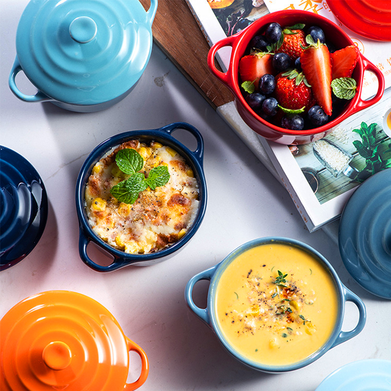 Анти- ошпарьте печь керамический шар печи с ухом крышки двойным многофункциональным