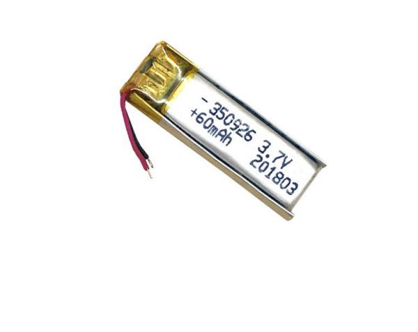 Rechargeable 3.7V 55mAh 60mAh Lithium Ion Polymer Battery 500 Cycles Life